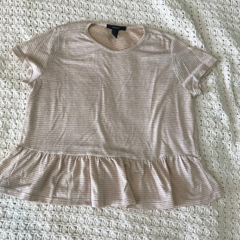 Forever 21 Babydoll Striped Shirt